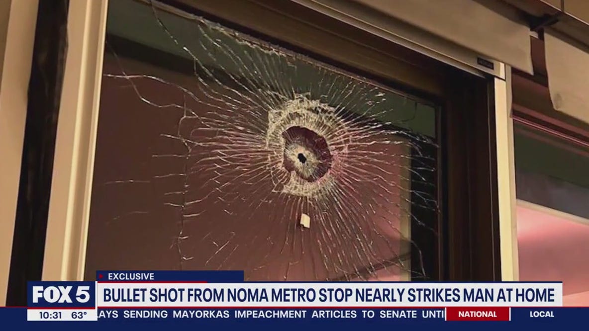 Bullet shot from NoMa Metro platform nearly strikes man in DC apartment